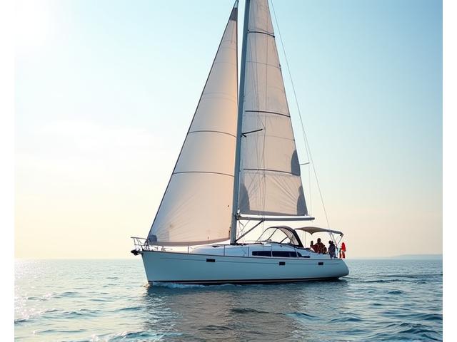 ベネトウオセアニス50フィートセーリングヨット、帆を上げて航海